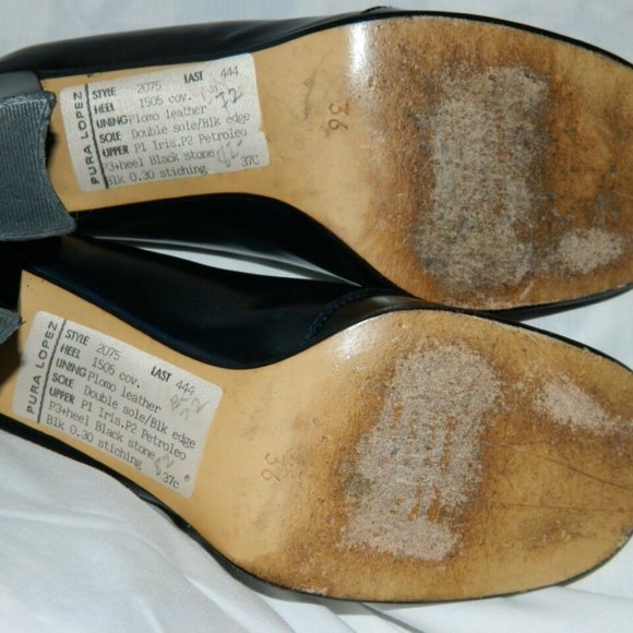 Pura Lopez High Heel Round Toe Pumps in Multi-Colored Shimmering Leather  US 6 - Picture 8 of 13